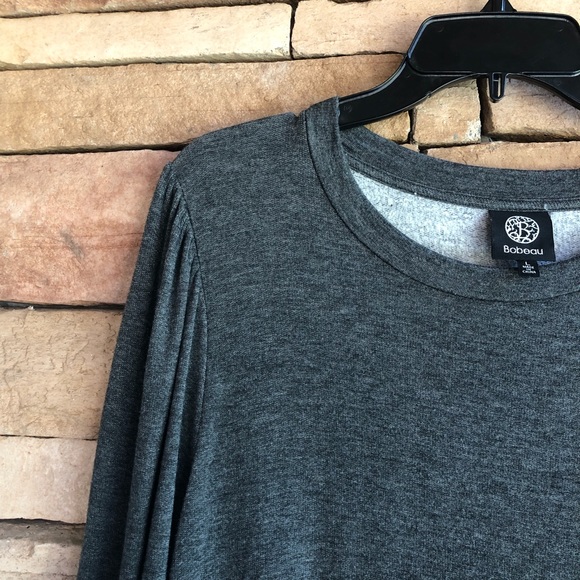 Bobeau Dark Grey Sweatshirt Top Large - Picture 9 of 10